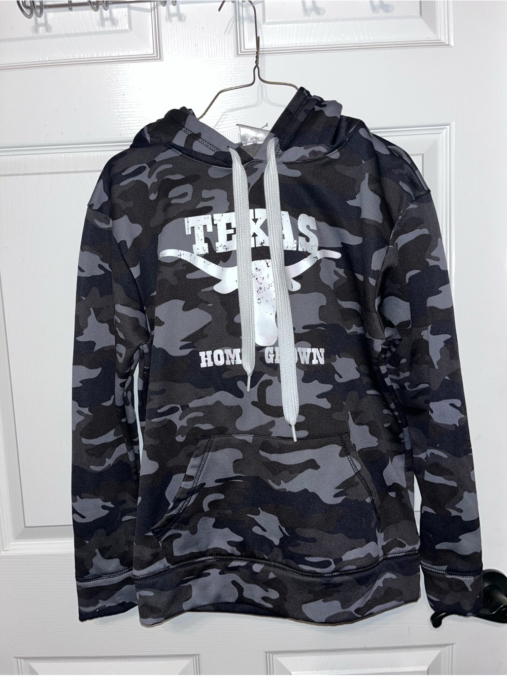 Texas Home Grown Camo Hoodie - Black/Grey